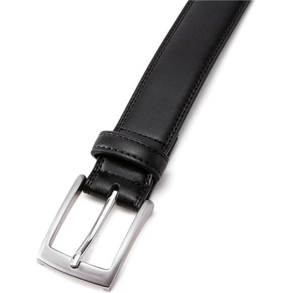 Men's Genuine Leather Dress Belt Classic Formal Casual Work Waist Accessory - Picture 4 of 7
